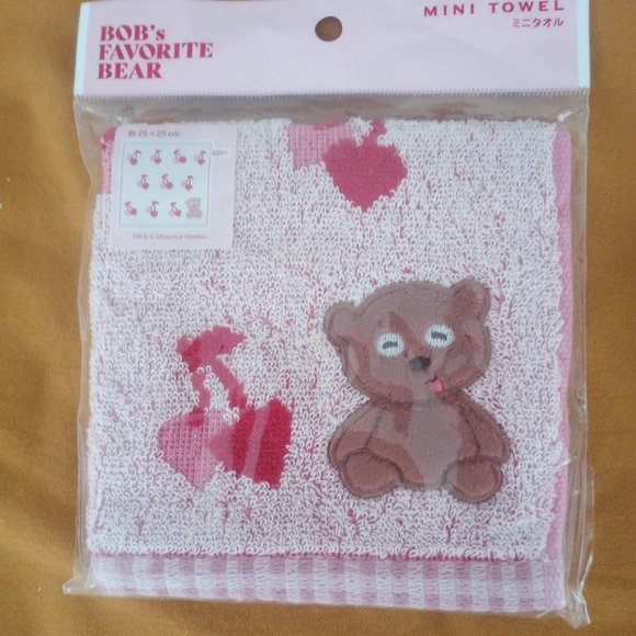 Universal Studios Japan- Tim Bear Cherry Series Mini Towel-New - Picture 1 of 3